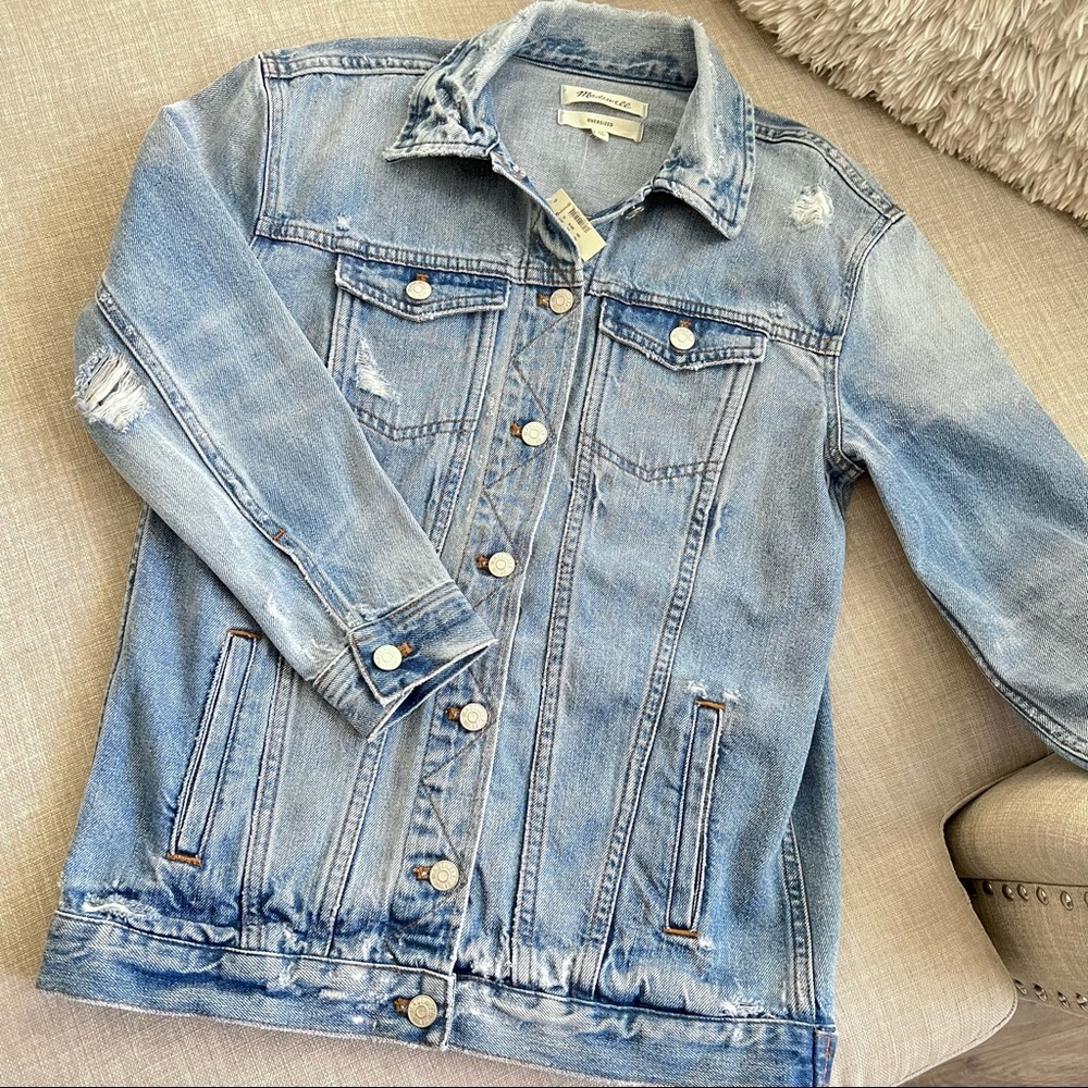 NWT MADEWELL • oversized The jean jacket in medford wash - Picture 10 of 16